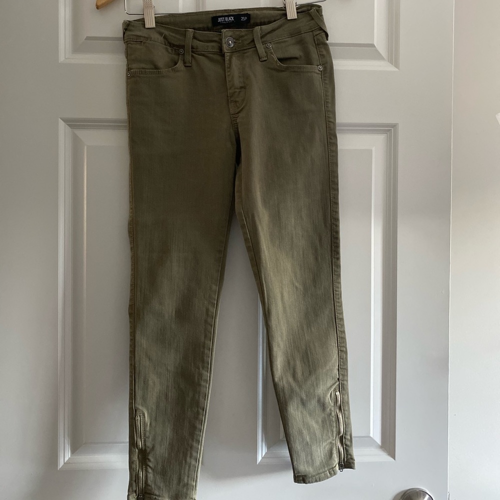 Army green jeans